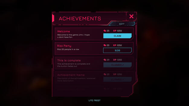 Achievements 2077 - July 7 2024